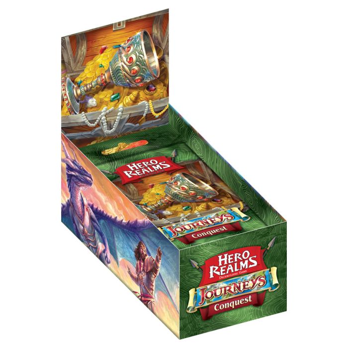 Hero Realms Deckbuilding Game: Journeys: Conquest Booster DISPLAY (12) - Cats In Hat Inc.