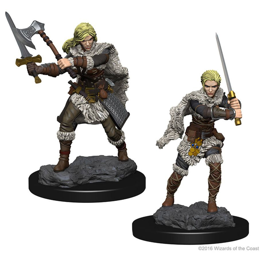 D&D: Nolzur's Marvelous Minis: Human Female Barbarian W1 (Unpainted)