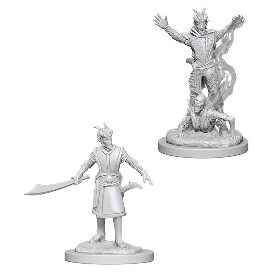 D&D: Nolzur's Marvelous Minis: Male Tiefling Warlock W6 (Unpainted)