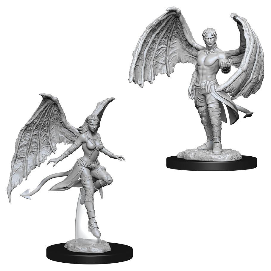 D&D: Nolzur's Marvelous Minis: Succubus & Incubus W10 (Unpainted)