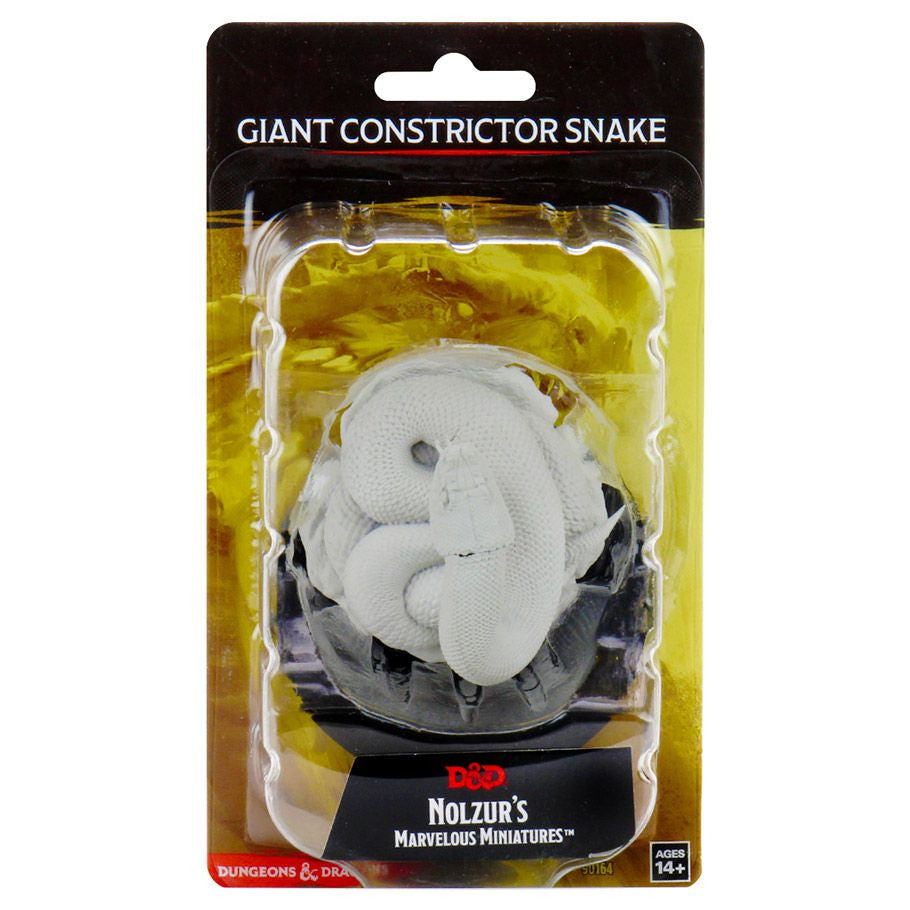 D&D: Nolzur's Marvelous Minis: Giant Constrictor Snake W13 (Unpainted)