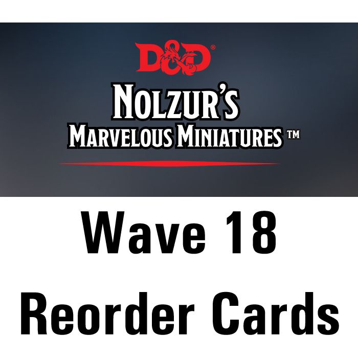 D&D: Nolzur's Marvelous Miniatures: Retail Reorder Cards Wave 18 - Cats In Hat Inc.