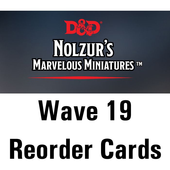 D&D: Nolzur's Marvelous Miniatures: Retail Reorder Cards Wave 19 - Cats In Hat Inc.