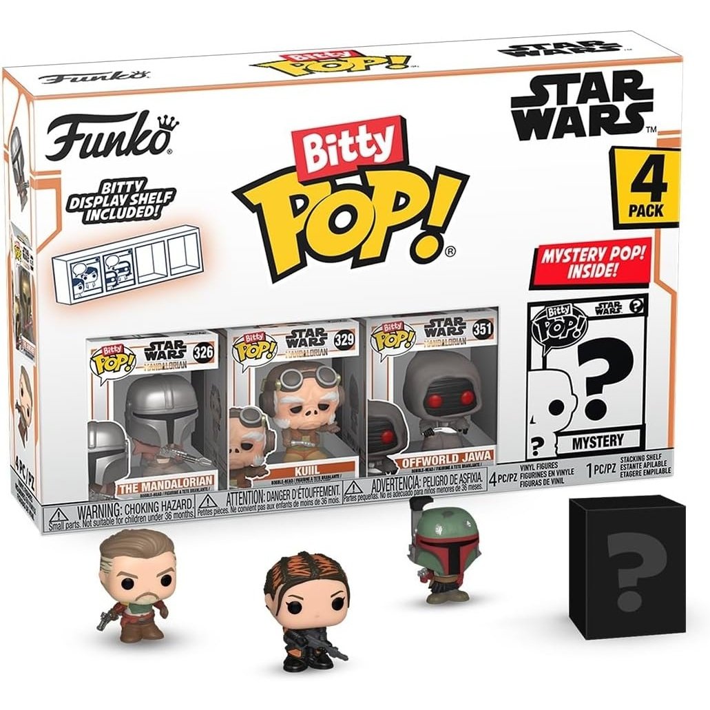 Funko! Bitty Pop! Movies! Star Wars: The Mandalorian - Din Djarin Bitty Pop! 4-Pack - Cats In Hat Inc.