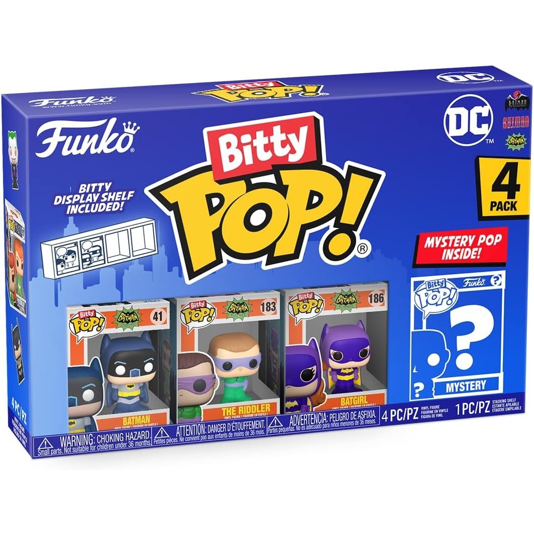 Funko! Bitty Pop! Movies! Batman 1966 4PK (Styles may Vary) - Cats In Hat Inc.