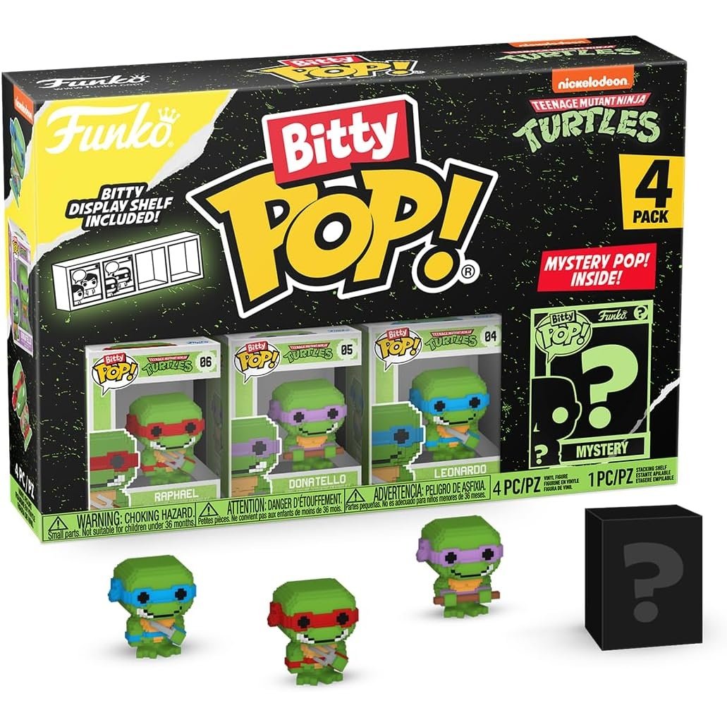 Funko! Bitty Pop! Movies! Teenage Mutant Ninja Turtles - 8-Bit 4PK - Cats In Hat Inc.