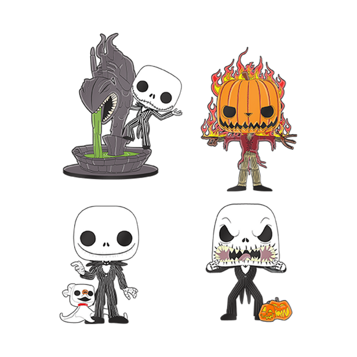 Funko Pop! Pin! The Nightmare Before Christmas - This is Halloween Jack Enamel 4-Pack - Cats In Hat Inc.