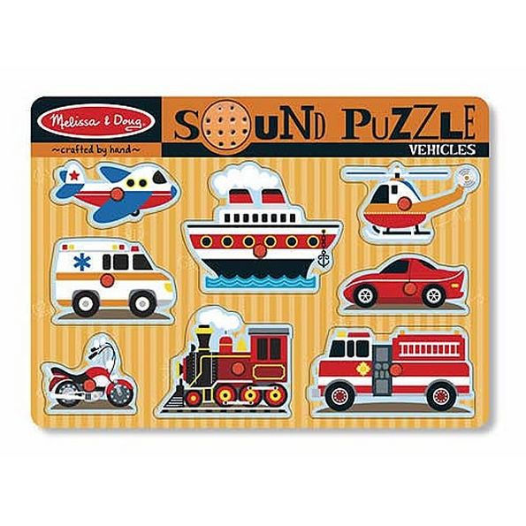 Vehicles Sound Puzzle - 8 Pieces [With Battery]