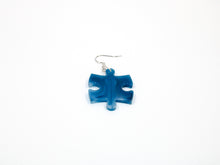 Hook Earrings Phantom Puzzle Piece Pair (Assorted Dice Colors)