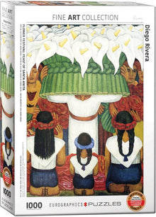 Flower Festival: Feast of Santa Anita by Diego Rivera