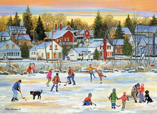 Evening Skating by Patricia Bourque