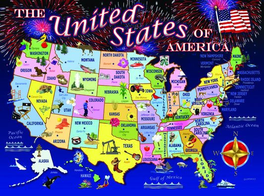 USA Map 1000 PC Puzzle