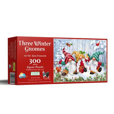 Three Winter Gnomes 300 PC Puzzle