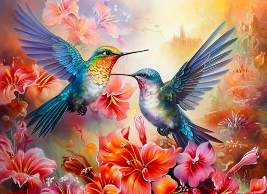 Hummingbird Love 500 PC Puzzle