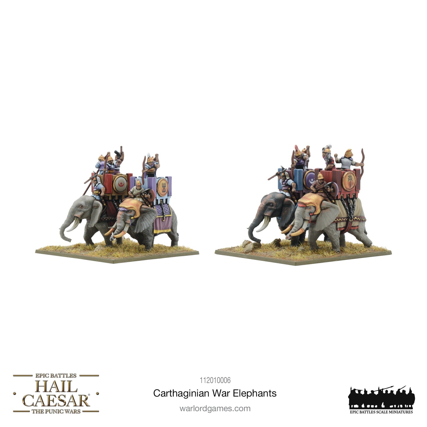 Hail Caesar Epic Battles: Punic Wars: Carthaginian War Elephants By Warlord Games