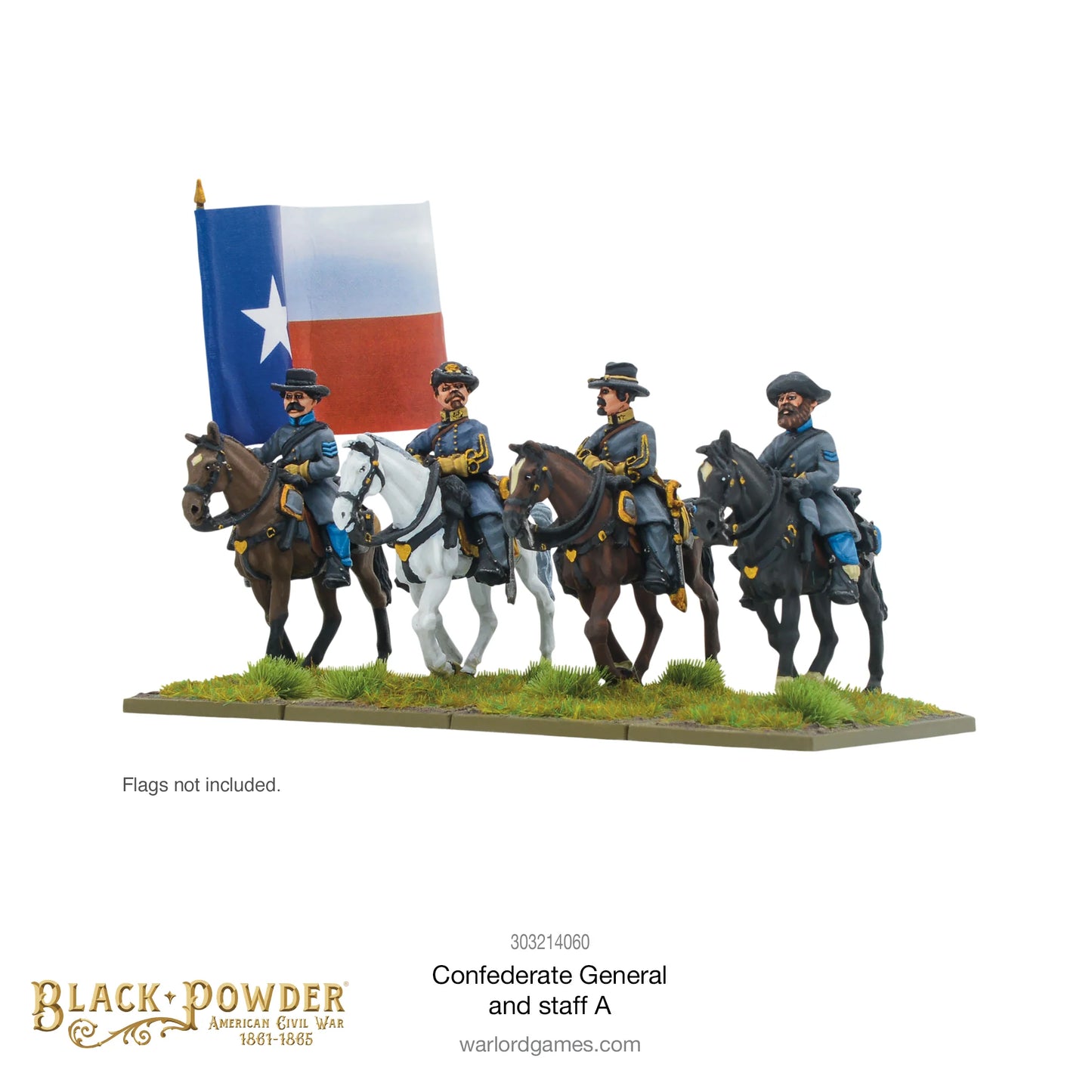 Black Powder: American Civil War: Confederate General and Staff A By Warlord Games