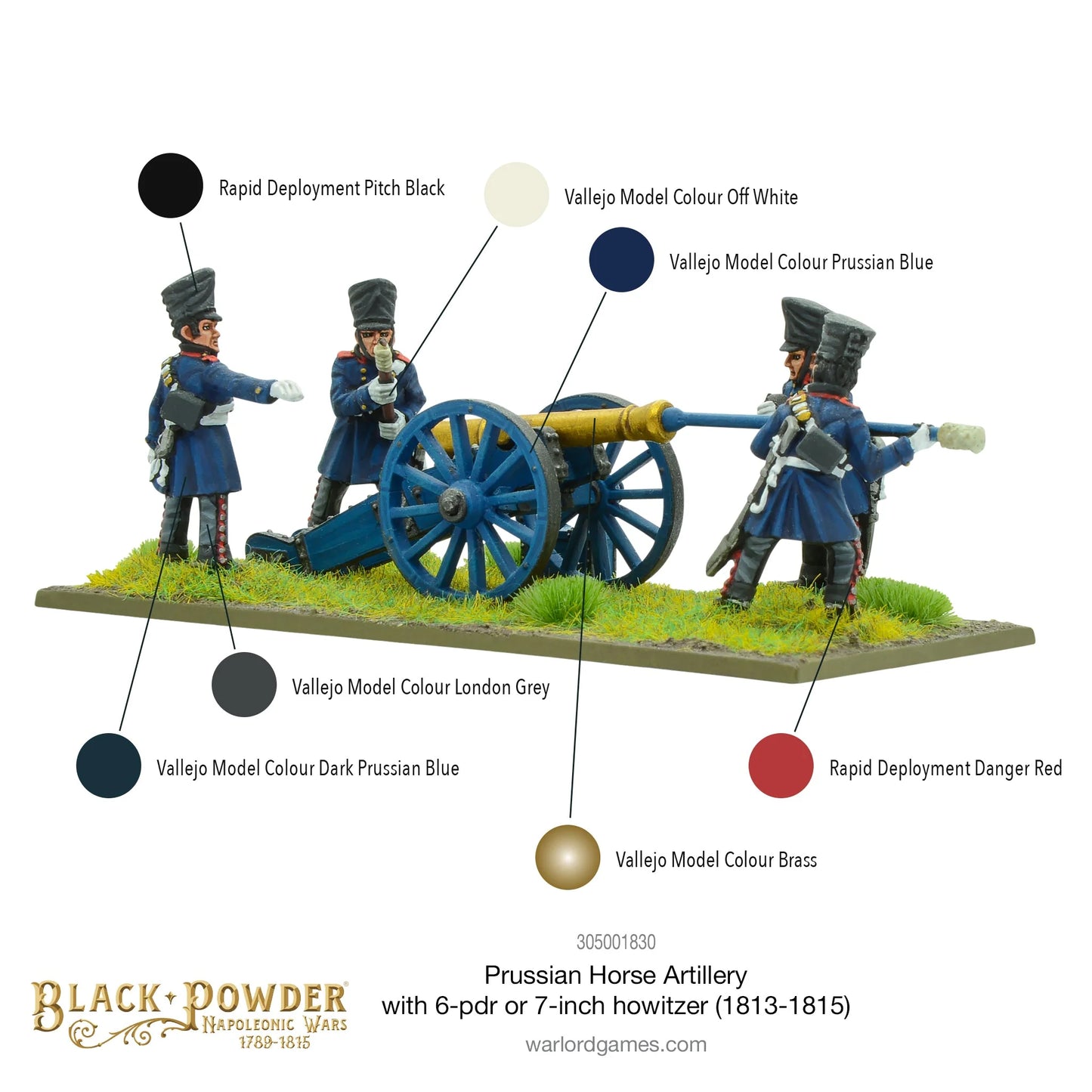 Black Powder: Napoleonic Prussian Horse Artillery with 6-pdr (1813-1815) By Warlord Games