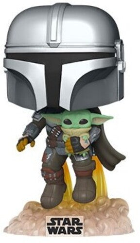 Funko Pop! Star Wars: The Mandalorian - Mandalorian Flying with The Child