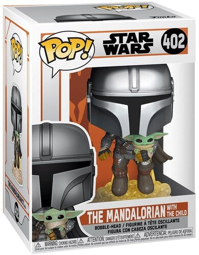 Funko Pop! Star Wars: The Mandalorian - Mandalorian Flying with The Child