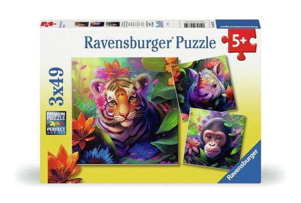 Jungle Babies 3x49 PC Puzzle