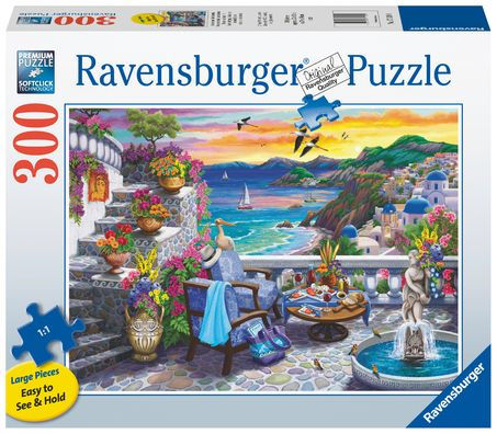 Santorini Sunset 300 PC Large Format Puzzle