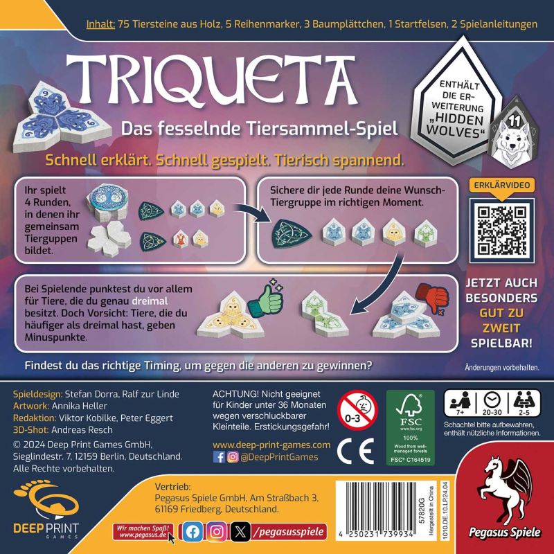 Triqueta: Hidden Wolves By Pegasus Spiele