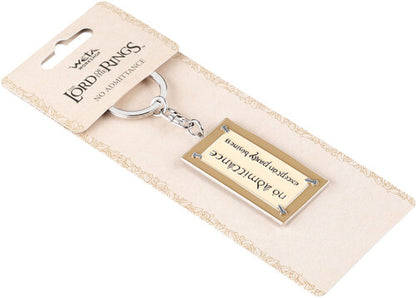 Lotr Trilogy - No Admittance Sign Enamel Keyring