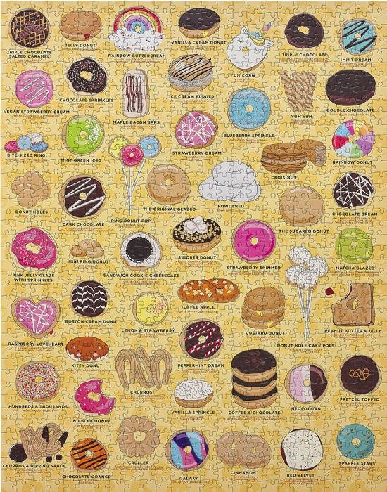 Donut Lover's 1000 Piece Jigsaw Puzzle