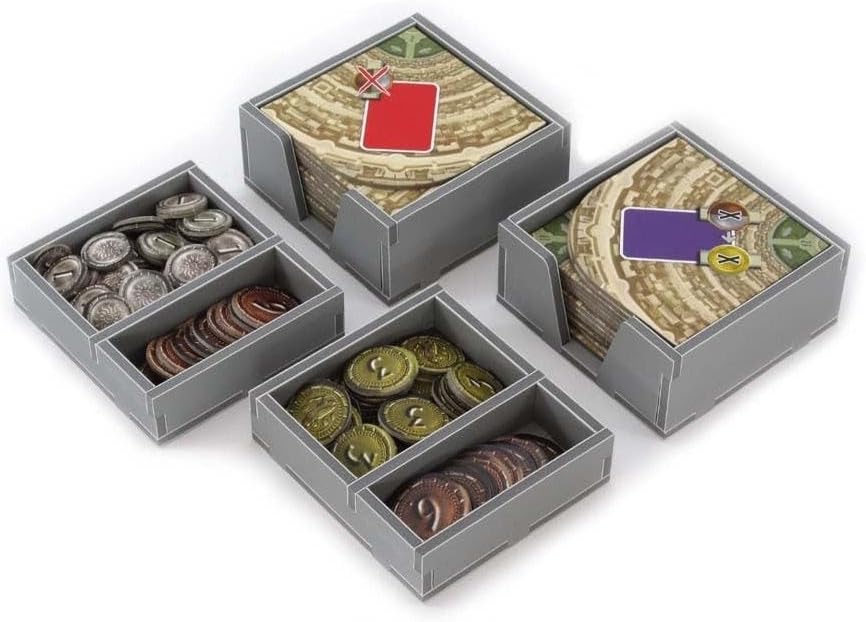 Box Insert: 7 Wonders And Babel, Wonder Pack, Cities, And Leaders Expansions - Cats In Hat Inc.