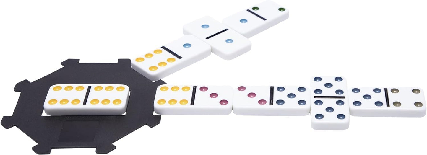 Double Six Color Dot Dominoes In Tin - Cats In Hat Inc.