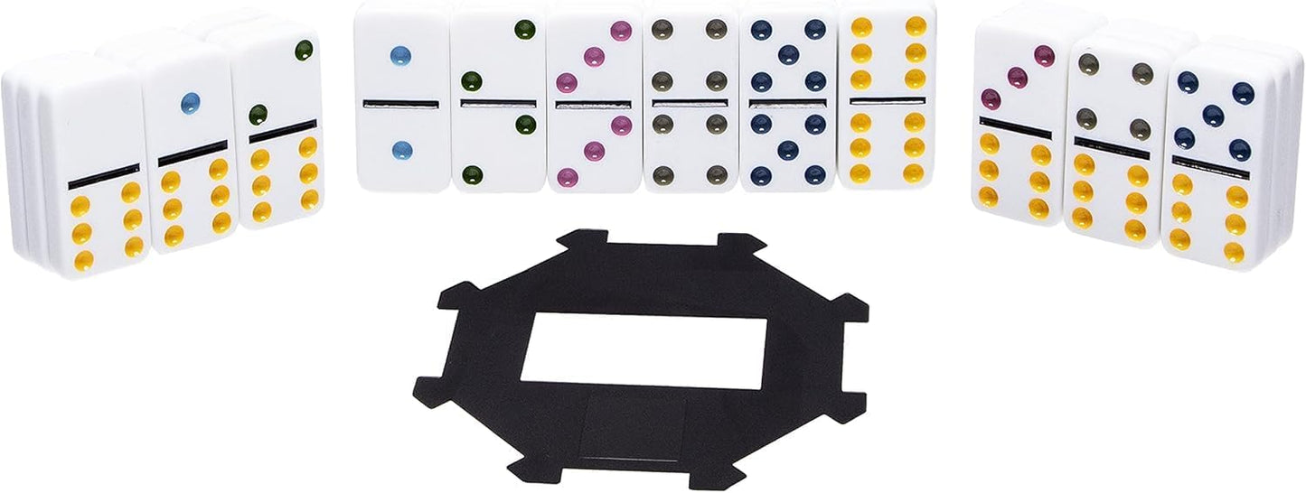 Double Six Color Dot Dominoes In Tin - Cats In Hat Inc.