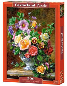 Castorland 500 Piece Jigsaw Puzzle, Flowers in a Vase, Flower and Plants Puzzle, Albert Williams, Painting Puzzle, Adult Puzzles, Castorland B-52868