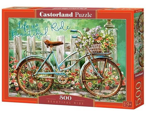 Castorland 500 Piece Jigsaw Puzzle, Beautiful Ride, Bicycle, Art Puzzle, Adult Puzzles, Castorland B-52998