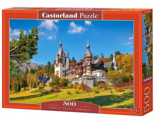 Castorland 500 Piece Jigsaw Puzzles, Castle Peles, Neo-Renaissance Castle, Romania, Adult Puzzle, Castorland B-53292