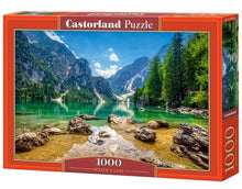Castorland 1000 Piece Jigsaw Puzzle, Steam Train, Heaven's Lake, Pragser Wildsee in the Dolomites, Italy, Adult Puzzle, Castorland C-103416-2