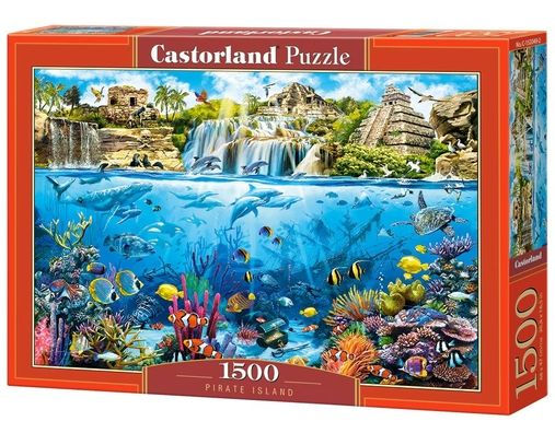 Castorland 1500 Piece Jigsaw Puzzles, Pirate Island, Ocean and Coral Life, Adult Puzzles, Castorland C-152049-2