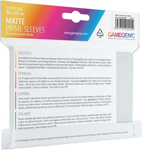 Deck Protector: Matte Prime: White (100)