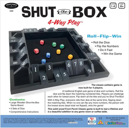 Shut The Box 4 Way Play - Cats In Hat Inc.