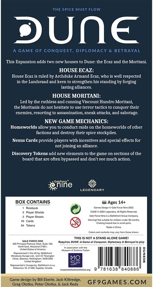 Dune: Ecaz & Moritani House Expansion - Cats In Hat Inc.