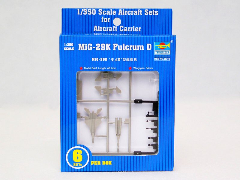 1/350 MiG29K Fulcrum D Aircraft Set for Carrier Kuznetsov (6/Bx)