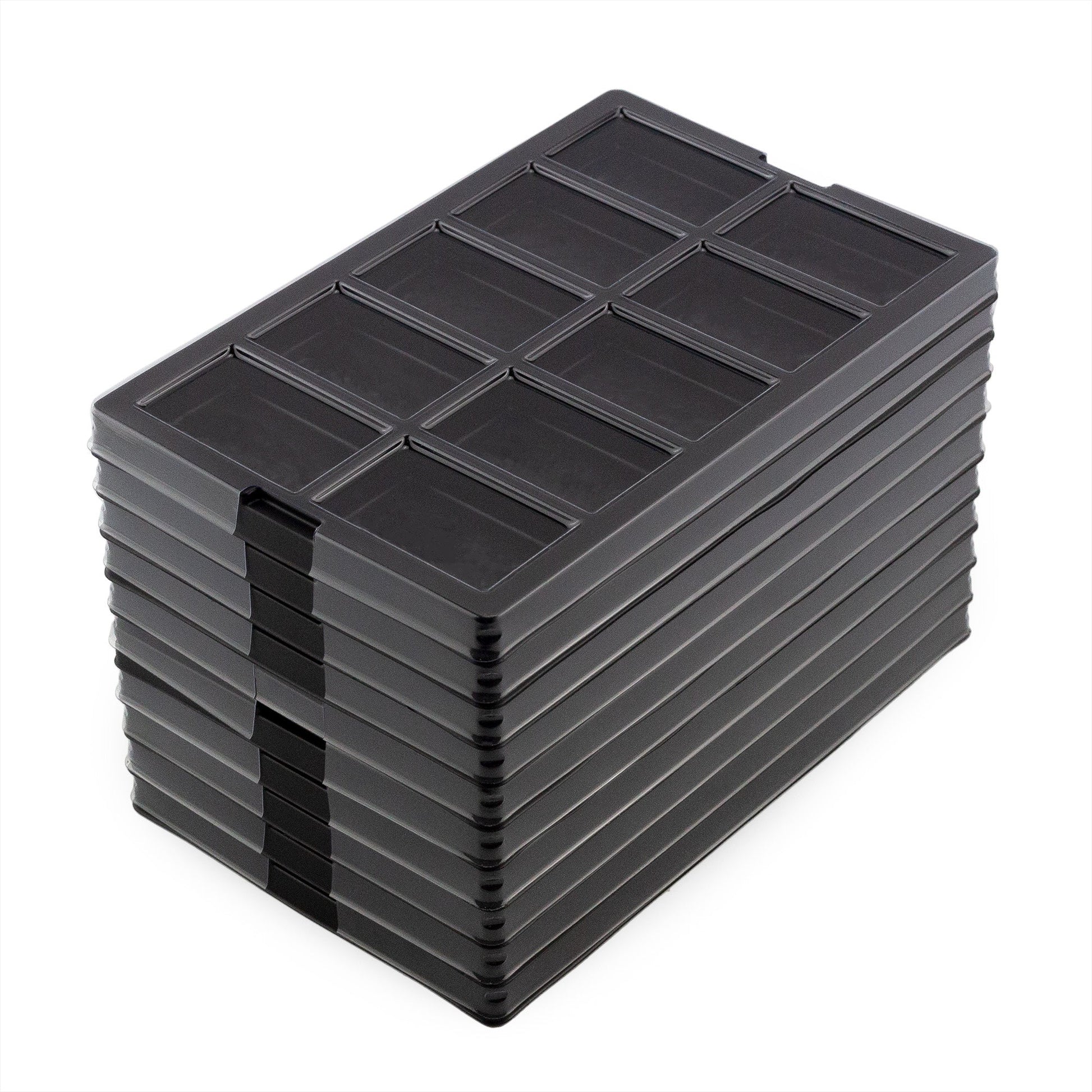 Black Half Counter Tray With Clear Top (Pack Of 10)