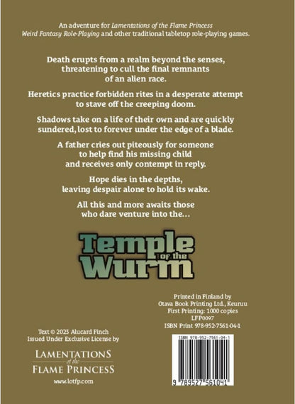 Lamentations Of The Flame Princess: Adventure: Temple Of The Wurm