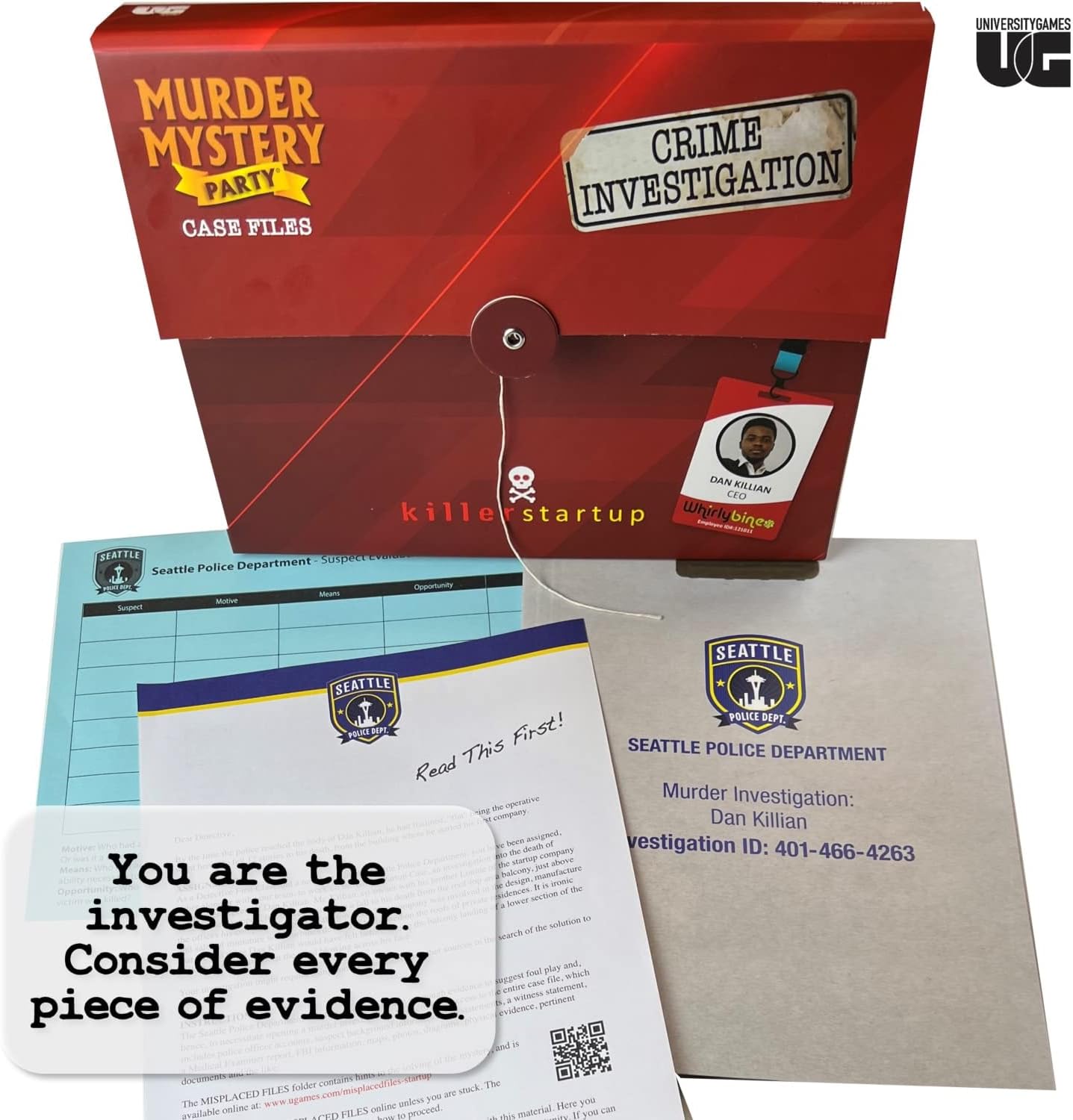 Murder Mystery Party Case Files: Killer Startup By University Games