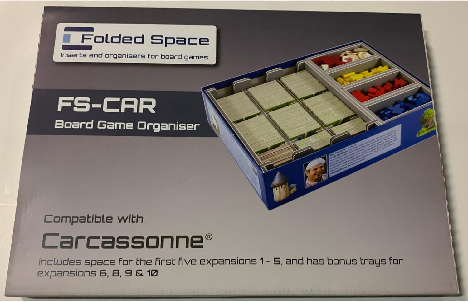 Box Insert: Carcassonne With Five Expansions - Cats In Hat Inc.