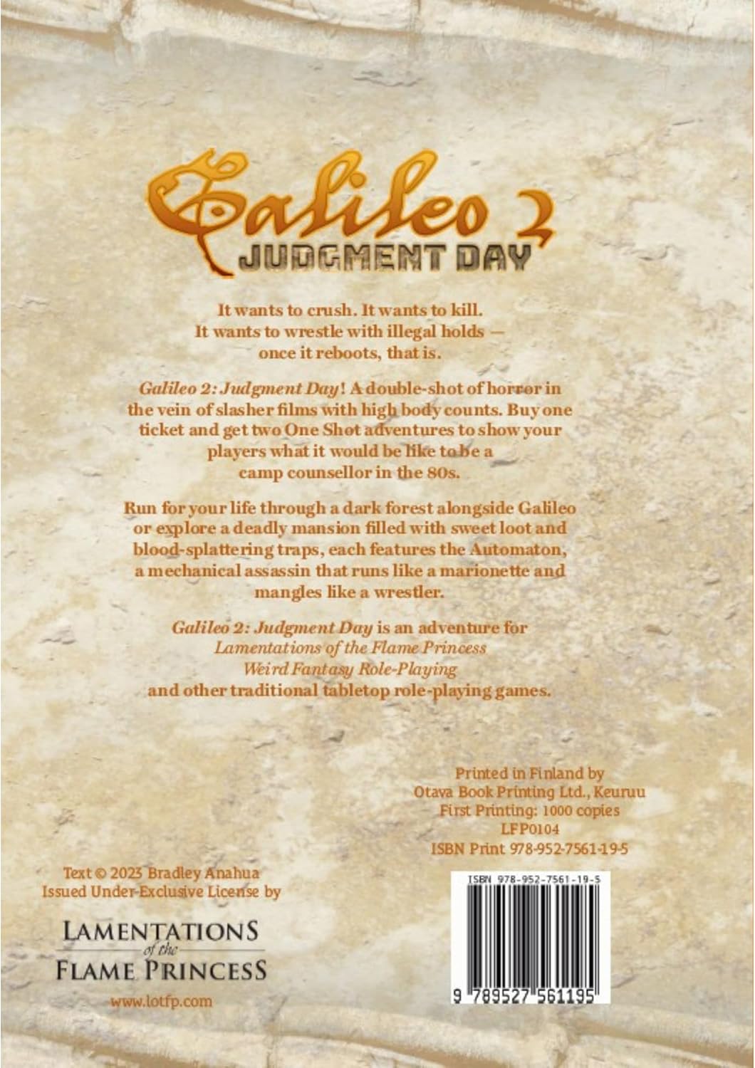 Lamentations Of The Flame Princess: Adventure: Galileo 2: Judgment Day