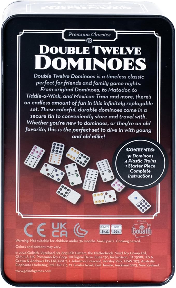 Pressman Premium Classics: Double 12 Dominoes