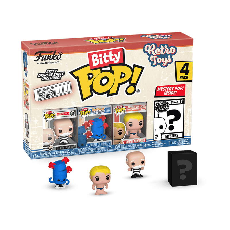 Funko Bitty Pop! Retro Toy - Mr Monopoly 4 Pack