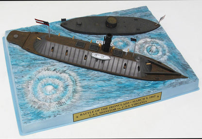 1/210 USS Monitor & 1/300 Merrimack Civil War Ironclad Ships Set (Formerly Lindberg)