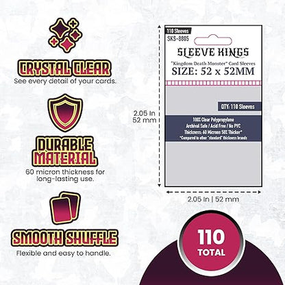 Deck Protector: Kingdom Death Monster Card Sleves 52 X 52mm (110)