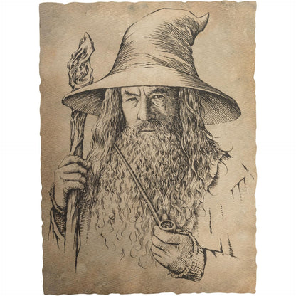 Hobbit: Art Print - Portrait Of Gandalf The Grey